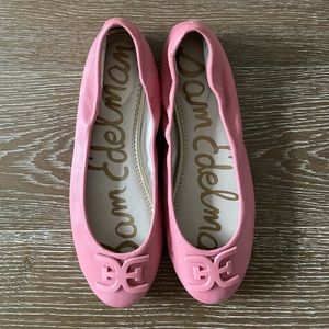 Sam Edelman Pink “Florence” Ballet Logo Flats